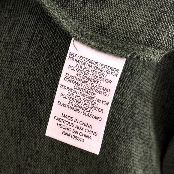 BOBEAU Jemmy Brushed Open Pocket Long Cardigan Sweater PS Green NWT B2 - Picture 6 of 6